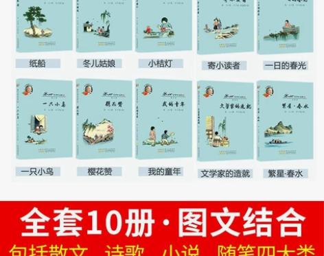 冰心青少年文库全10册寄小读者繁星春水散文...