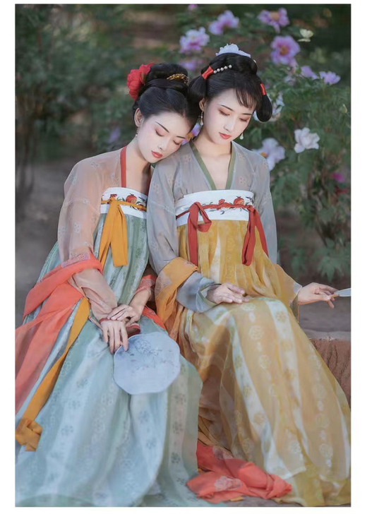 汉服女唐制一片式齐胸襦裙白菜价学生日常演出...