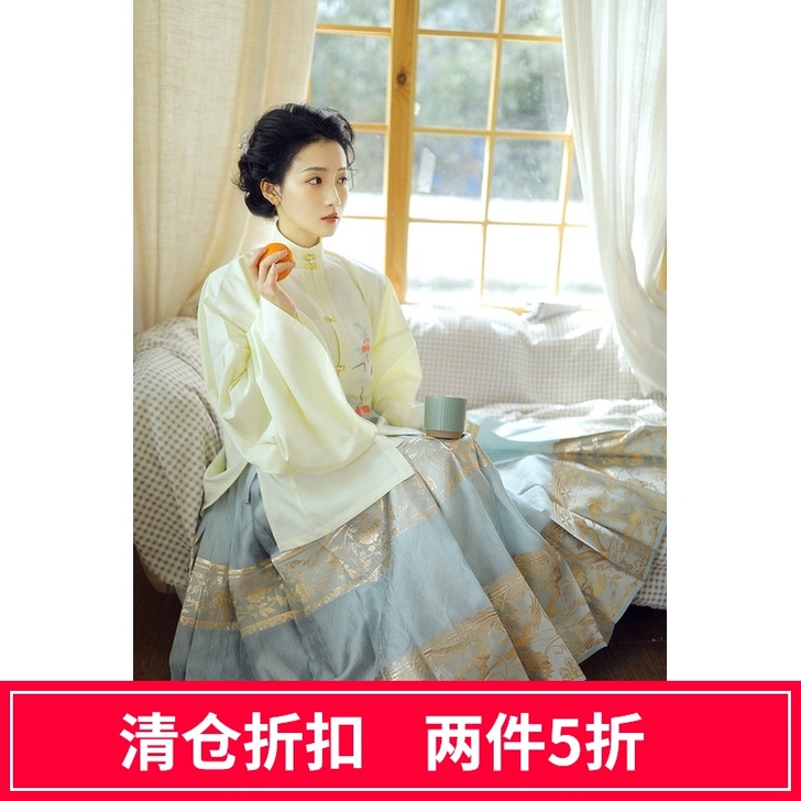 兰若庭 汉服 望水云鹤 织金纱 明制 马面...