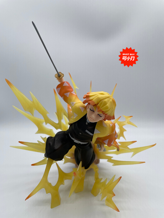 鬼灭之刃 我妻善逸手办 雷之呼吸霹雳一闪摆...