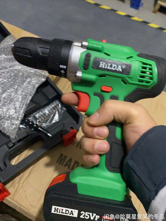 家用工程用电钻冲击钻双速锂电钻21v全新清...