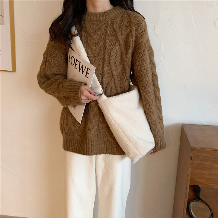 复古毛毛包女2020新款潮秋冬大容量手提托...