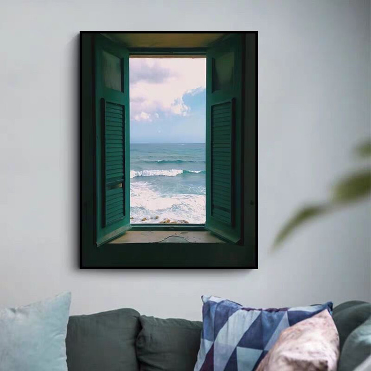 沙发背景墙装饰无框画单幅挂画现代简约文字风...