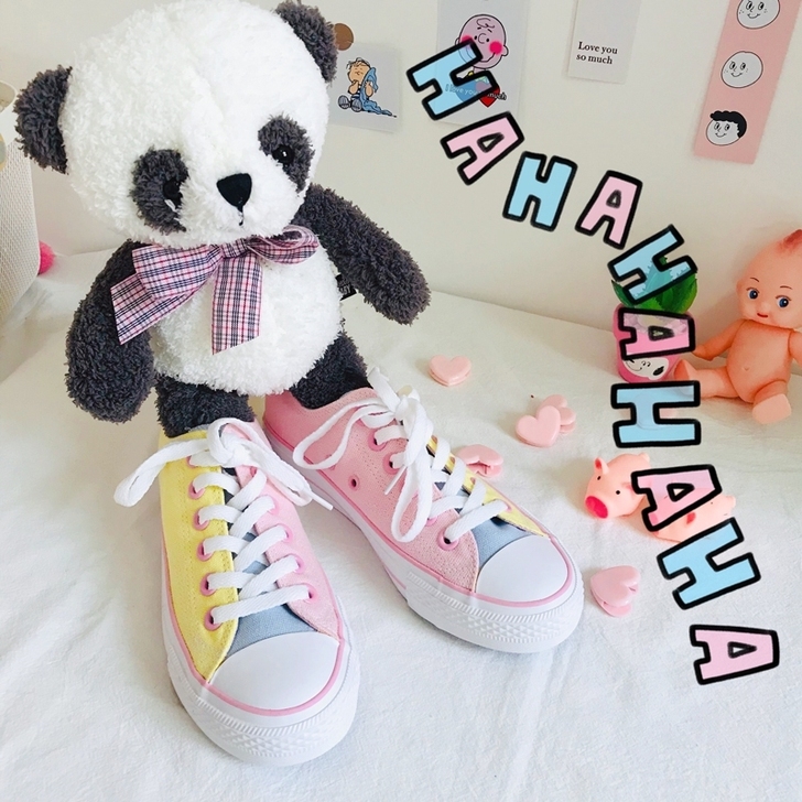 【出】熊大力撞色帆布鞋