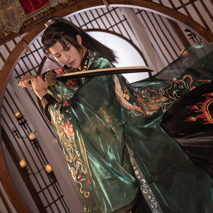 序绘原创汉服 天禄 麒麟祥瑞大袖披风外套重...