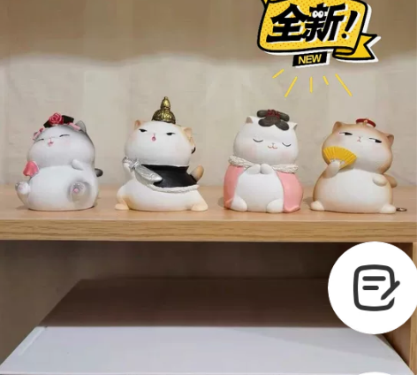 宫廷喵ins风摆件桌面小饰品猫咪办公室客厅...