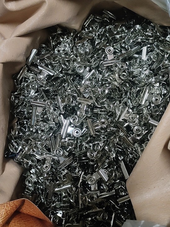 得力强力票夹文具办公用品家用文件票据夹不锈...