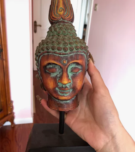 木雕佛头摆件 感兴趣的话点“我想要”和我私...