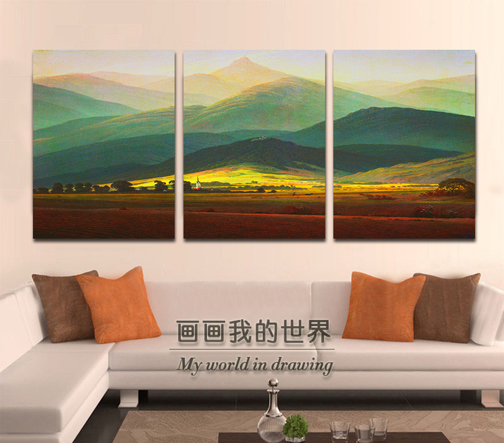 家有靠山客厅装饰画沙发背景墙挂画欧式无框画...