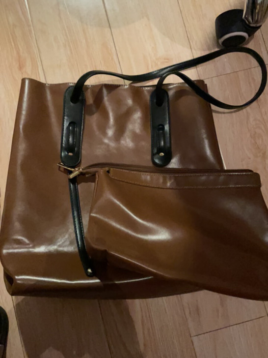 超实用子母包 棕色系 可装电脑