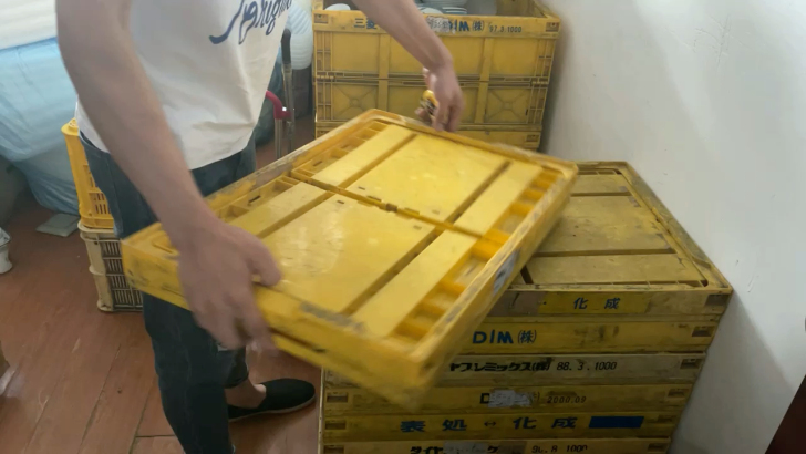 日本进口二手特大号不带盖的折叠箱,工具箱,...