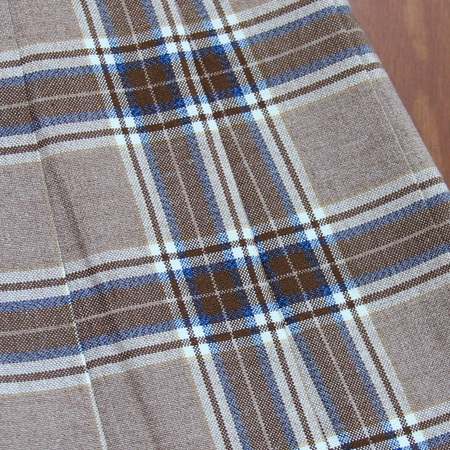 黛日本学院风SG奶咖格高腰JK制服百褶裙日...