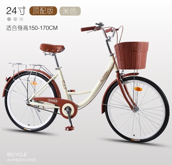 自行车女式轻便成年成人普通代步通勤上班复古...