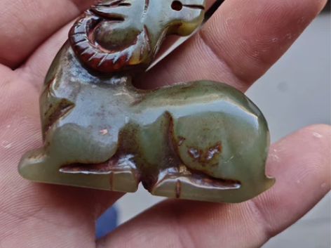 玉雕羊老物件捡漏淘宝古董古玩手把件摆件怀旧...