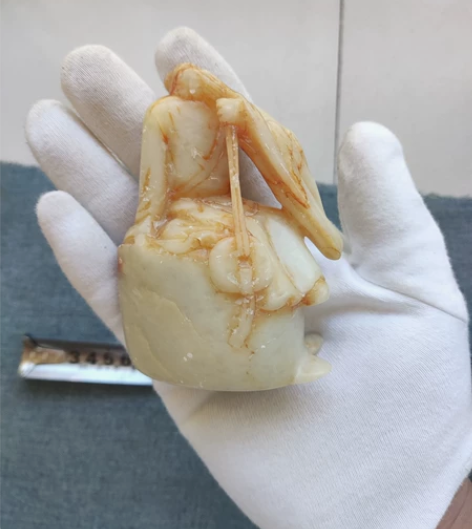 玉雕摆件镇纸玉雕老翁玉镇纸玉摆件手把件 作...