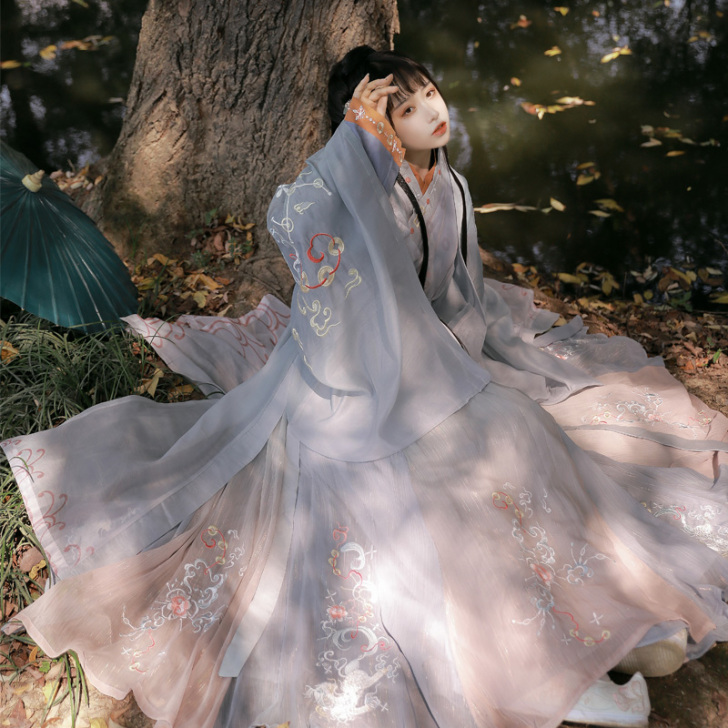 出社【麟星瑶】汉服女中国风原创正品魏晋交领...