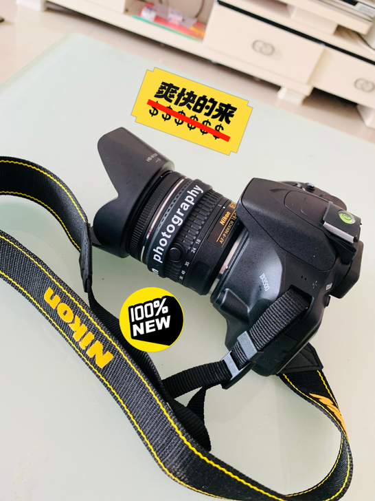 尼康D3500套机,带滤光镜和各种小配件,...