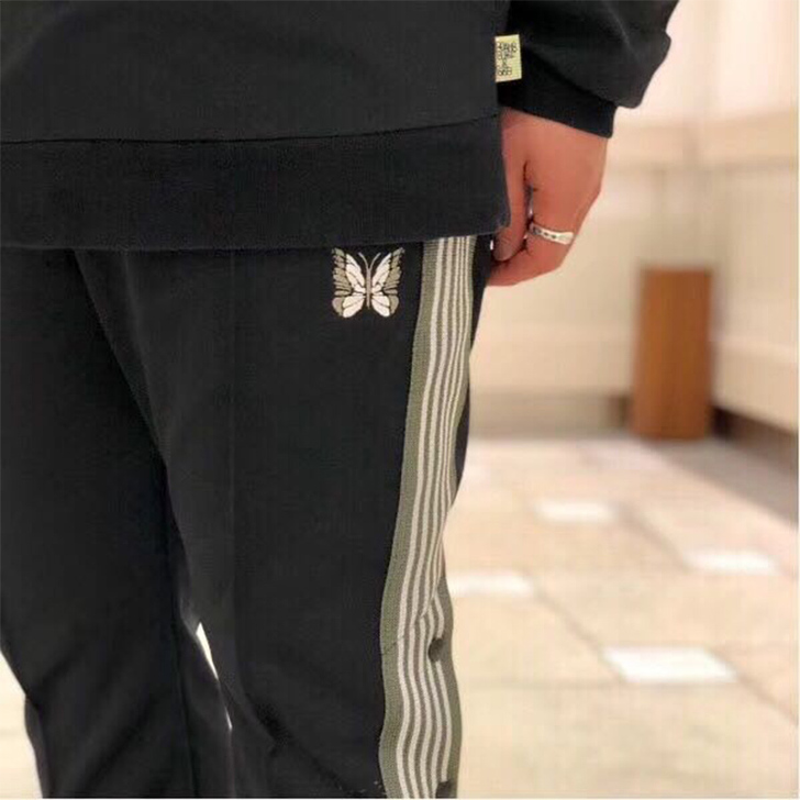 老夫子 NEEDLES 侧边排扣蝴蝶刺绣织...