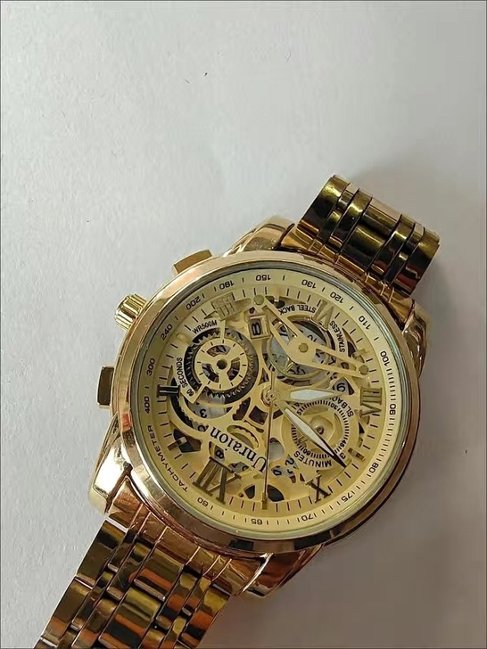 (39包邮)正品瑞士全自动机械表手表男士镂...