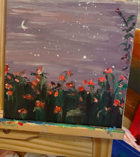 油画纯手绘油画笔触风景花卉轻奢厚油刀花油画...