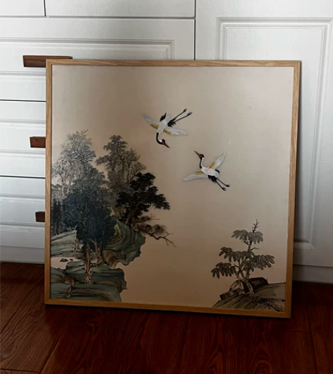 很和式的一副刺绣画。帮老爸转卖。立体感。 ...