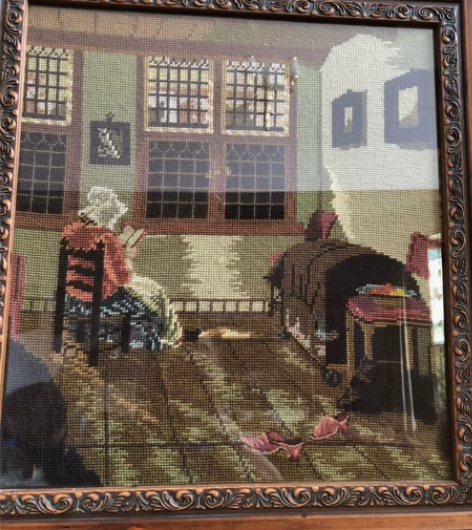 绒绣画 世界名画 出处待更新 56X59厘...