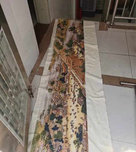清明上河图，纯手工刺绣，长度6米，画面宽度...