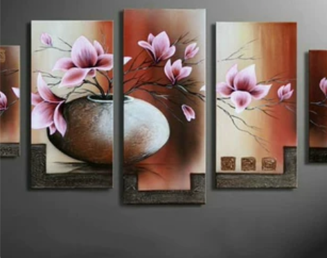 纯手绘油画客厅沙发背景墙装饰画简欧式无框画...