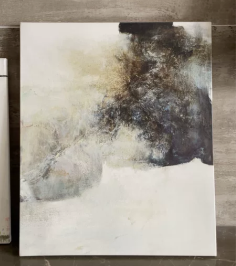 赵无极现代抽象画客厅卧室茶室餐厅挂画无框画...
