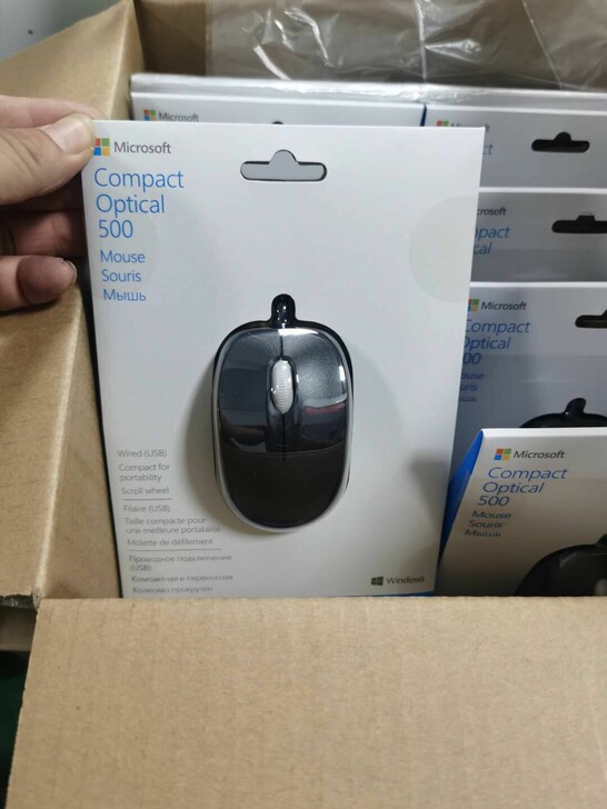 微软精力鲨500v2.0有线usb电脑鼠标...