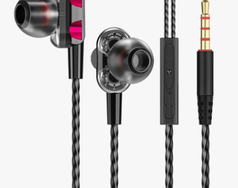 四核双动圈重低音炮耳机入耳式挂耳手机电脑通...