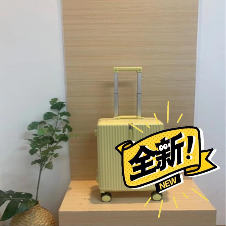 米格堡行李箱女ins铝框登机旅行箱20寸静...