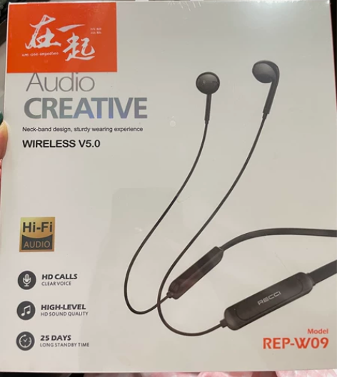 锐思rep-w09颈挂式运动蓝牙耳机 黑色...