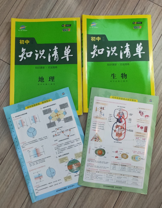 两本二十!初中知识清单地理和生物
