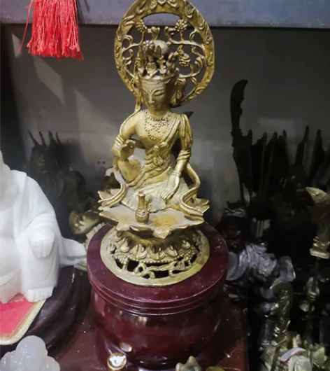 鎏金如意佛，年代久远工艺复杂，符合清代鎏金...