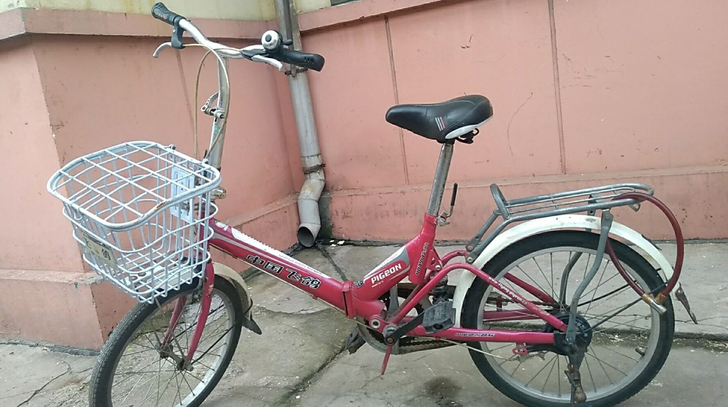 【飞鸽自行车】以前表妹用来上学的，现在换车...