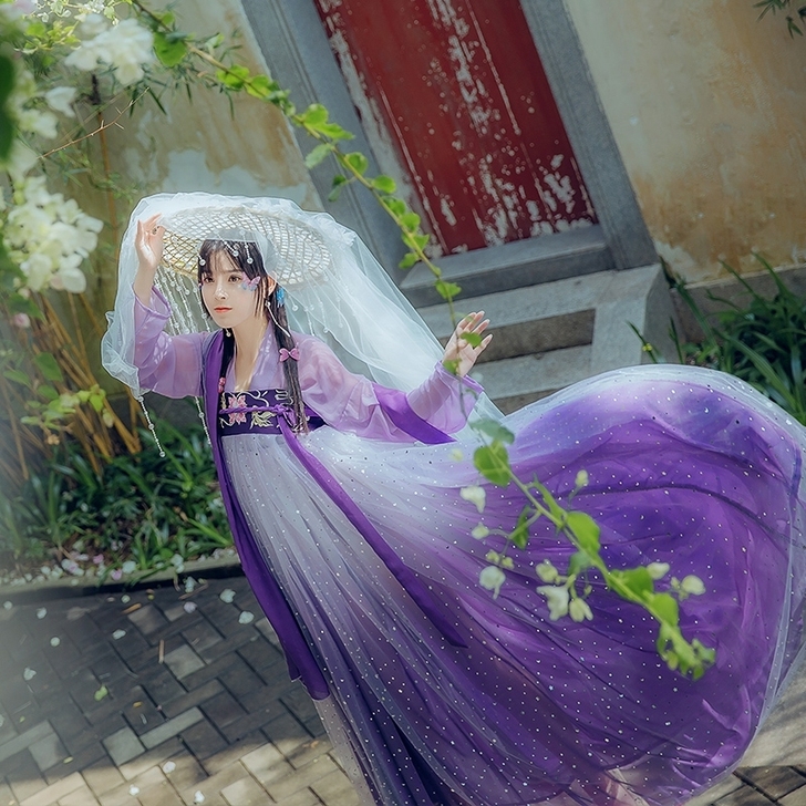 辰莲鱼梦汉服女秋冬中国风仙气飘逸古风学生原...