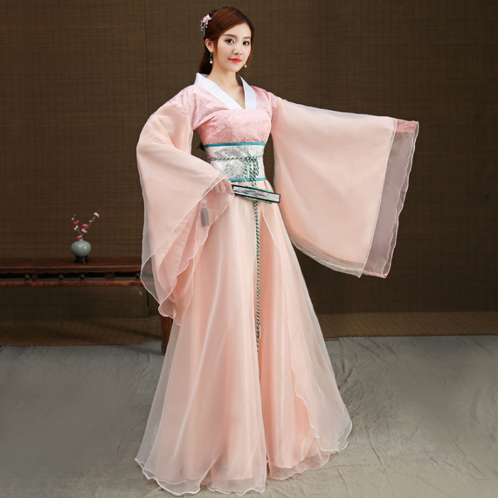 汉服女中国风襦裙古装女汉服公主仙女裙舞台表...