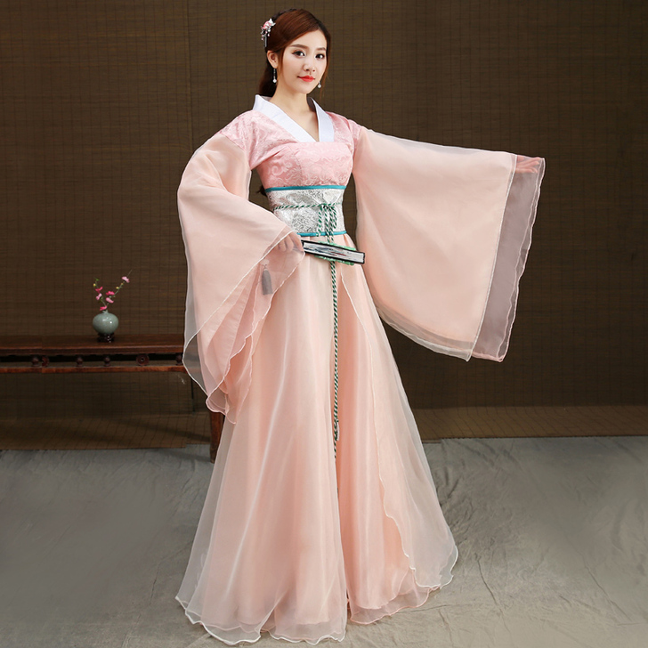 汉服女中国风襦裙古装女汉服公主仙女裙舞台表...