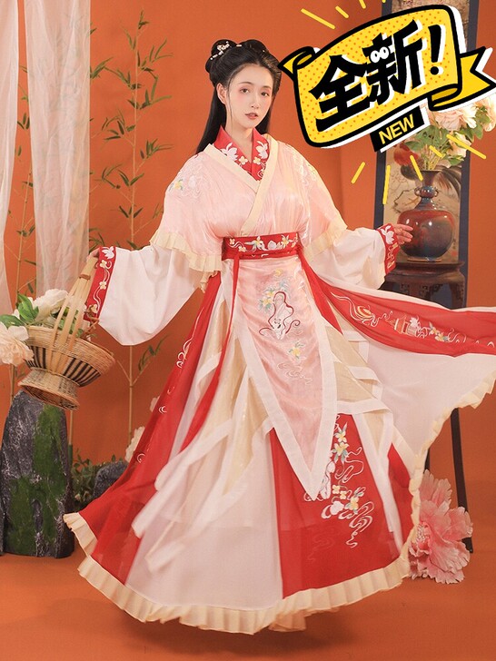 耀春广寒月兮晋制原创汉服女刺绣蔽膝十二破裙...