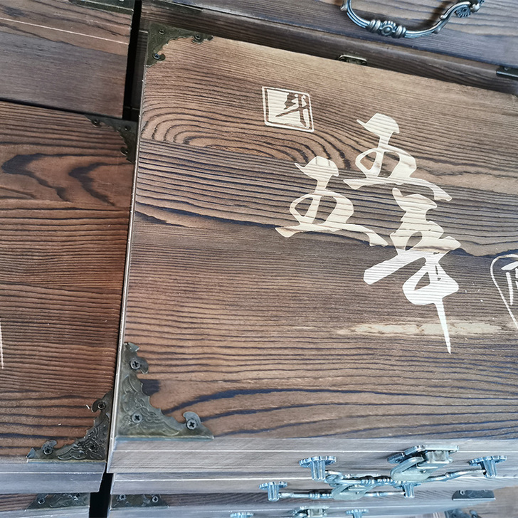 五五年汉服女 木盒收纳盒首饰盒包装盒太平扣...