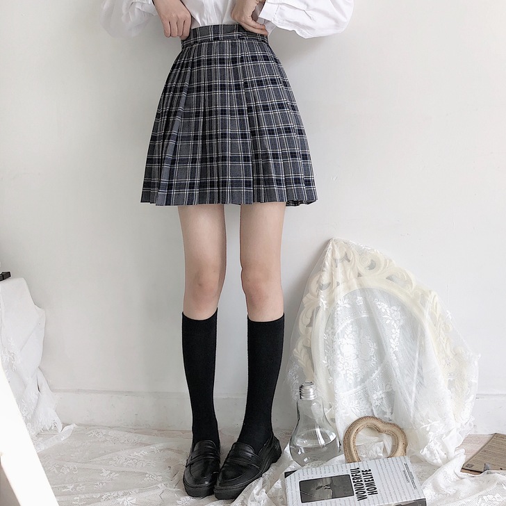日系学院风jk制服裙高腰有口袋百褶裙短裙