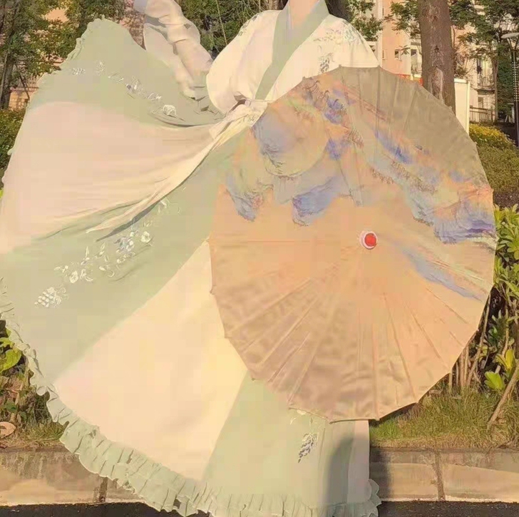 出琼华汉服女正品原创春夏套装中国风白菜正版...