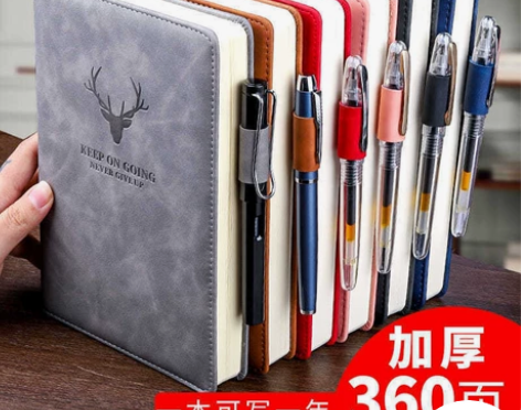 A5笔记本子超厚 加厚记事本软皮面简约大学...