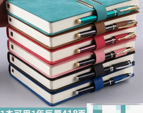 笔记本本子超厚大学生a5皮面商务记事本厚复...