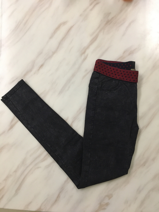 闲置九成新弹力小脚烟灰黑牛仔裤女