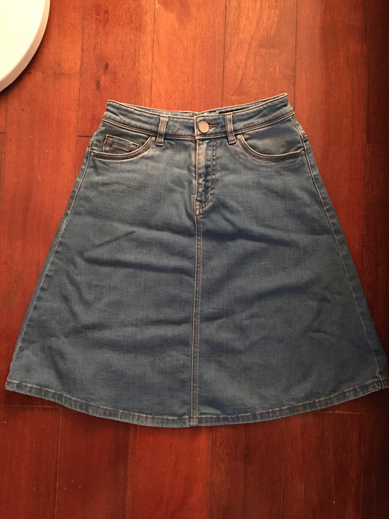 牛仔A字裙