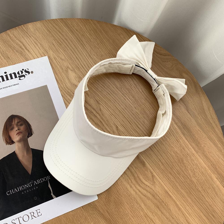 鸭舌帽女韩版蝴蝶结空顶鸭舌帽百搭休闲学生i...