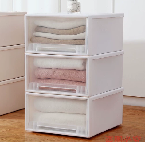 抽屉式收纳盒衣柜衣物整理收纳箱零食杂物收纳...