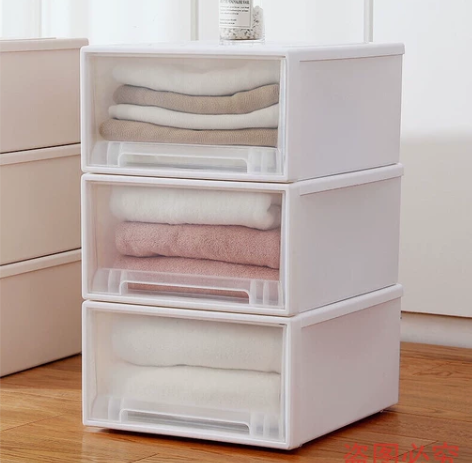 抽屉式收纳盒衣柜衣物整理收纳箱零食杂物收纳...